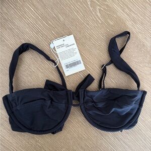 BRAND NEW Black Cala Roja Monday Swimwear bikini balconette top size medium